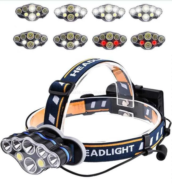 F Packing|Have 1x18650 Battery)Mini lampe frontale Portable à LED XPE