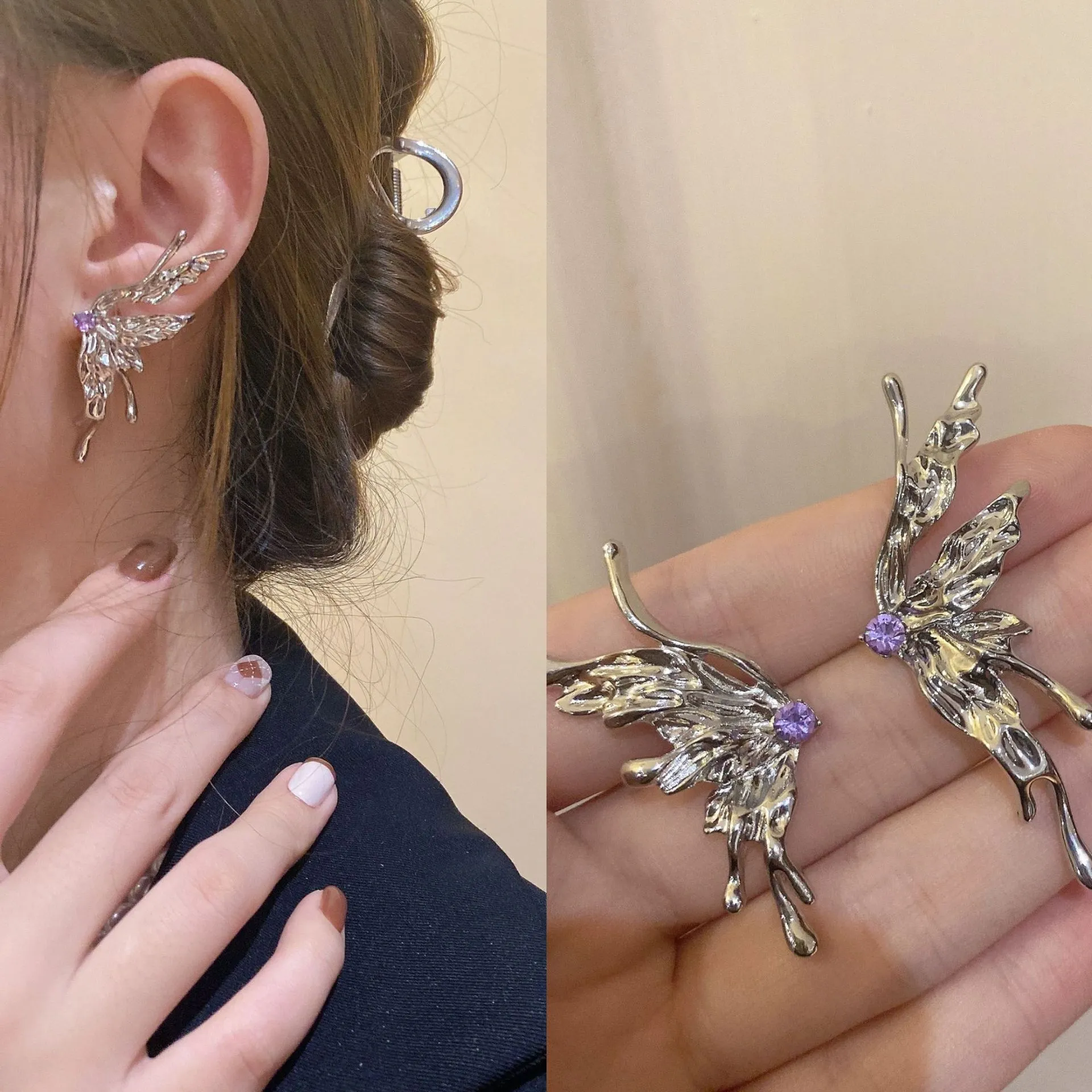 Eleganti orecchini a farfalla di perle per le donne 2023 nuovi orecchini di zirconi alla moda orecchini versatili regalo di gioielli Brincos