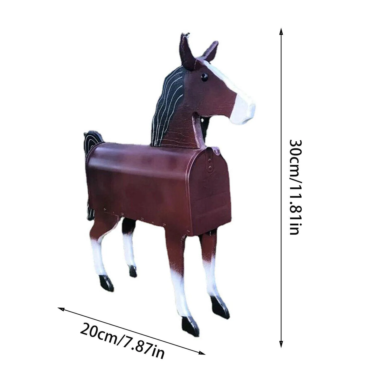 Garden Decorations Unique Chicken Cow Horse Mailbox Metal Wall Mounted ...