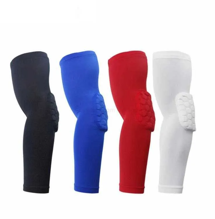 Mens sport pallacanestro tiro gomitiere a nido d'ape protezione supporto protezione elastico compressione manica braccio scalda