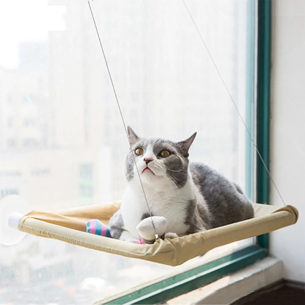 20kg Pet Cat Hammock Window Mounted Cat Bed Sofa Mat Cushion Hanging Shelf Seat With Suction
