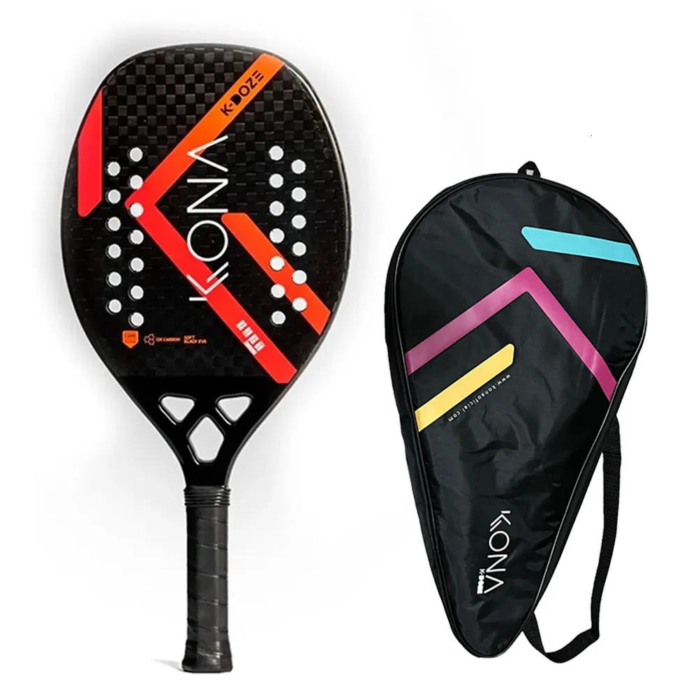 Raquetes de tênis 12K fibra de carbono completa raquete de praia com bolsa original 230603