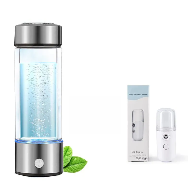 Appareils Yenvqee 420 ml Hydrogène portable Générateur de générateur Filtre d'eau Ionizer pur h2 riche hydrogène alcalin Ajouter USB Humidificateur