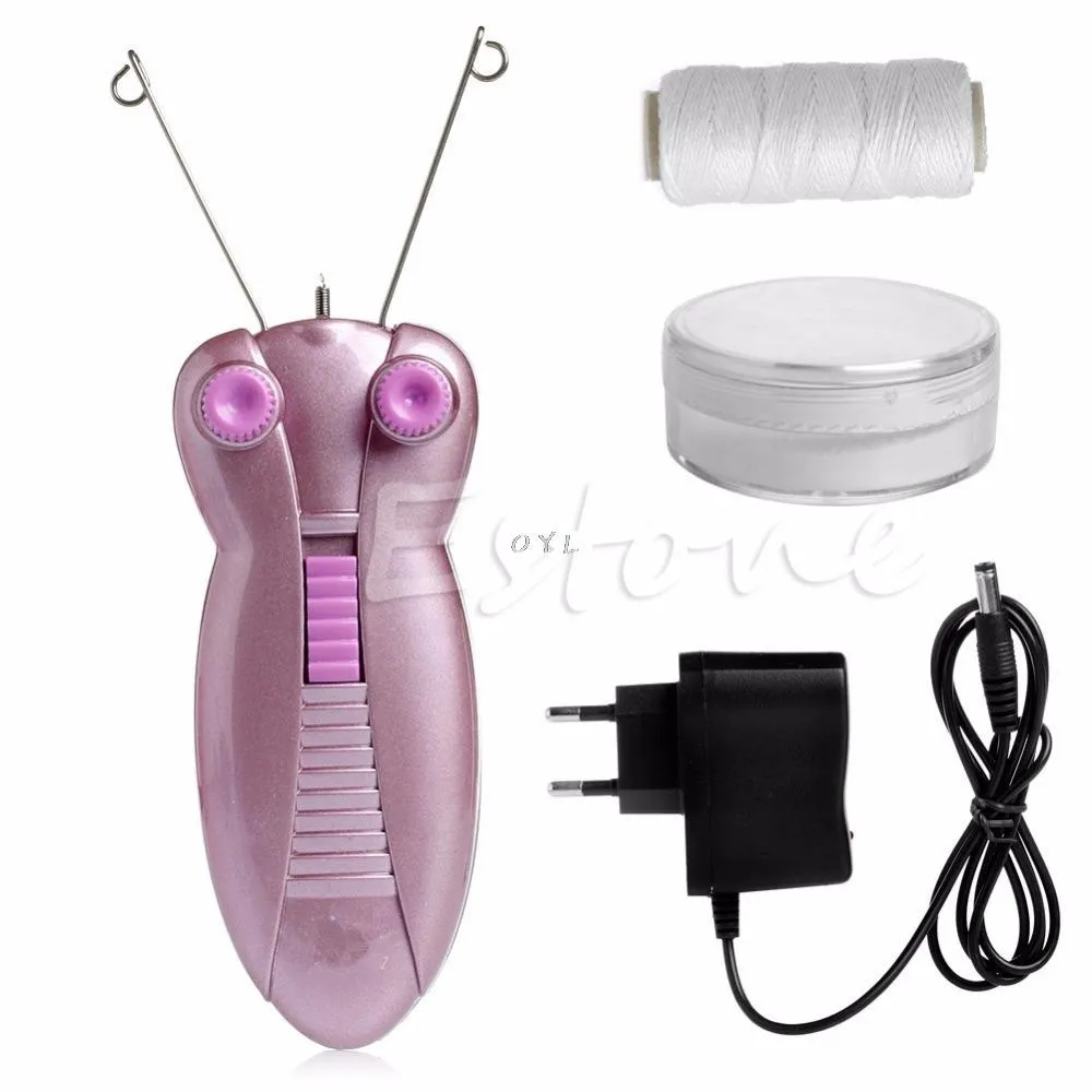 Epilator Electric Body Face Facial Hair Remover Defeatherer Cotton Thread Epilator Kit newest L29k