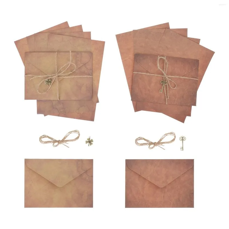 Emballage cadeau papier Kraft Vintage Festival approvisionnement Saint Valentin Portable écriture ménage lettre enveloppes