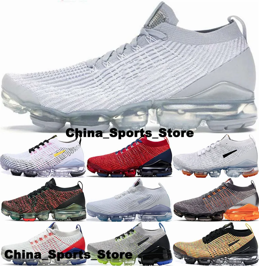 Baskets Taille 12 Air Vapor Max Flys Knit 3 Baskets Chaussures Pour Hommes Eur 46 Us 12 Casual Femmes Running Designer Us12 VAP0RMAX AirVapor Blanc Grande Taille Tennis Mode