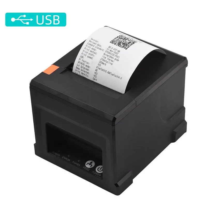wholesale Receipt Printer POS Machine With Auto Cutter Desktop Direct Thermal Printing USB/USB Lan/USB BT Compatible Support ESC/POS