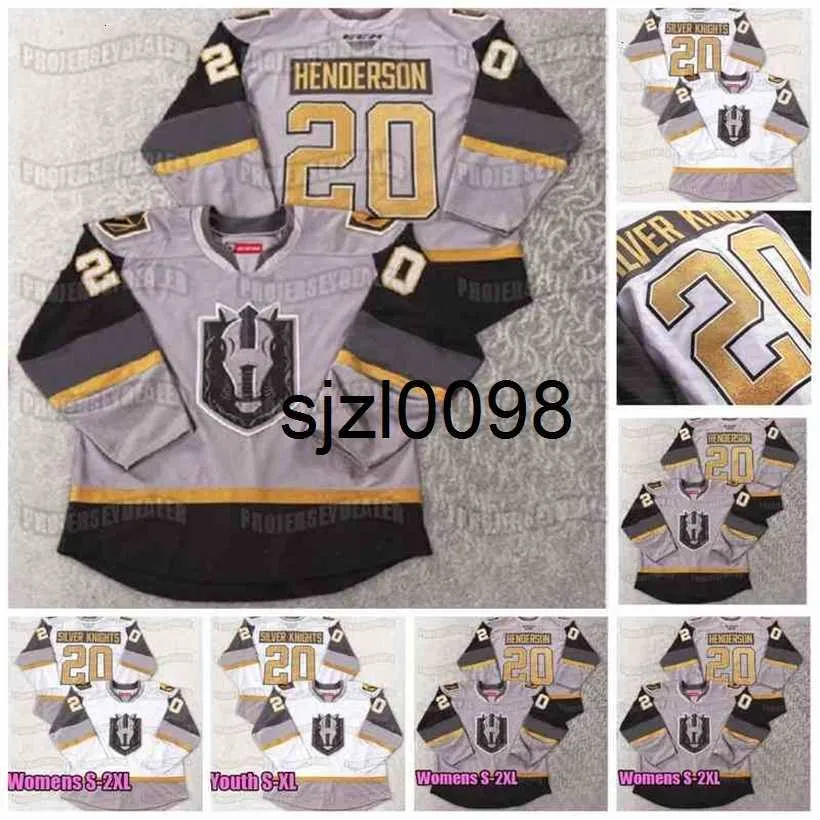 Sj98 Youth Henderson Silver AHL 2021 Inaugurele seizoen Dylan Ferguso Oscar Danskn Logan Thompson Dylan Coghlan Corcoran Hayes Jersey