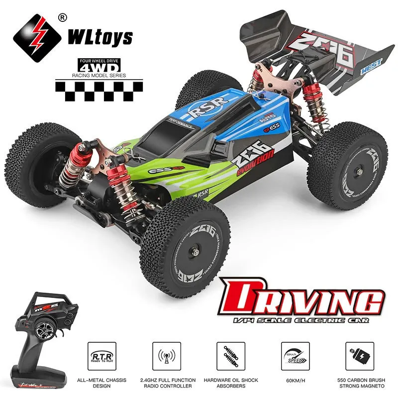 ElectricRC Auto WLtoys 144001 A959 959B 24G Racing RC 70KMH 4WD Elektrische Hoge Snelheid OffRoad Drift Afstandsbediening Speelgoed voor Kinderen 230603