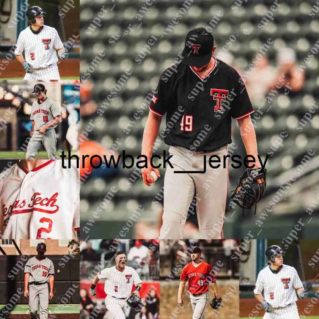 Thr Texas Tech honkbalshirt Jace Jung Cal Conley Braxton Fulford Nate Rombach Cole Stilwell Cody Masters Dru Baker Patrick Monteverde Josh Tomlin