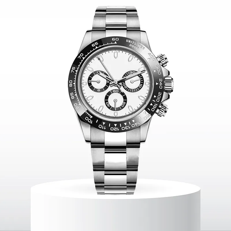 남성 시계 코스마 그래프 크로노 그래프 시계 디자이너 시계 40mm 사파이어 904L 기계식 자동 접이식 버클 음주 방수 Dhgate 손목 시계