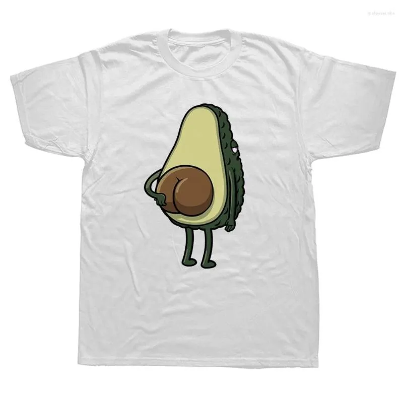 Мужские рубашки T Забавные милые авокадо пиво графическая хлопковая уличная одежда с коротки