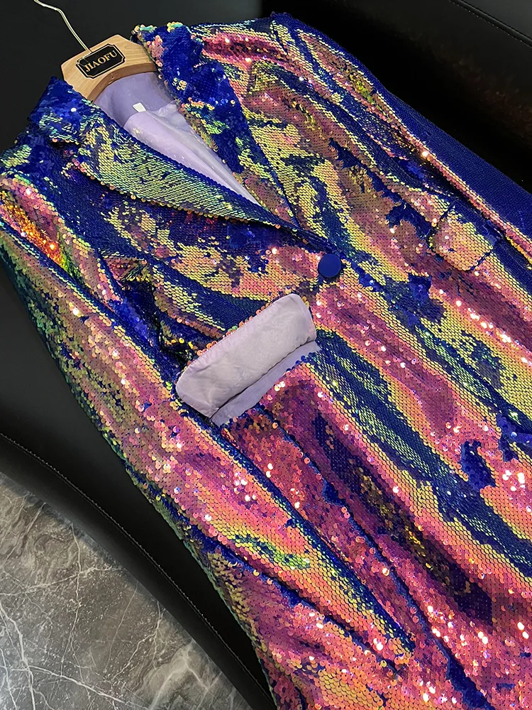 rainbow sequin blazer dress River Island Petite sequin blazer dress in multi rainbow stripe