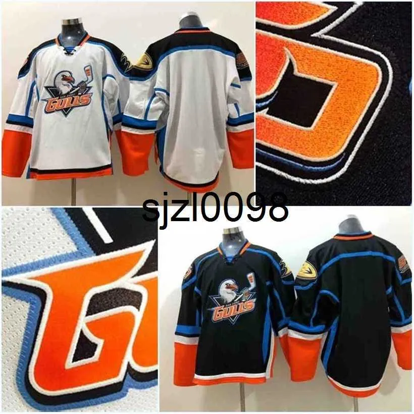 Sj98 Men Ducks San Diego Gulls Jerseys Hóquei no Gelo AHL Blank Jersey Casa Branco Respirável Todos Costurados