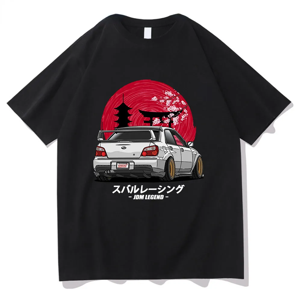 Maglietta divertente classica iniziale D da uomo Maglietta Harajuku Unisex Hip Hop GTR Vaporwave JDM Maglietta con stampa auto Maglietta casual quotidiana