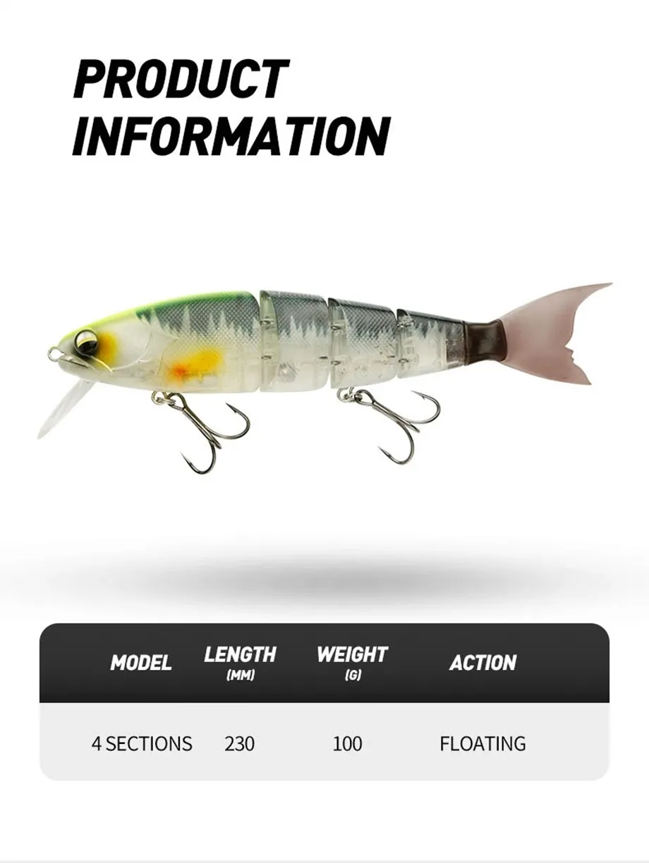 High Quality Jointed Fishing Lure With Jerk For Big Bait Bass, Pike, And  Minnow Floating Hard B Stick Bait Lure For Swimming And Fishing 230603 From  Wai06, $9.41