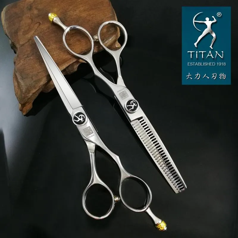 Outils Titan livraison gratuite ciseaux à cheveux professionnels 5.5 pouces 6.0 pouces ciseaux de coiffeur coupe ciseaux amincissants