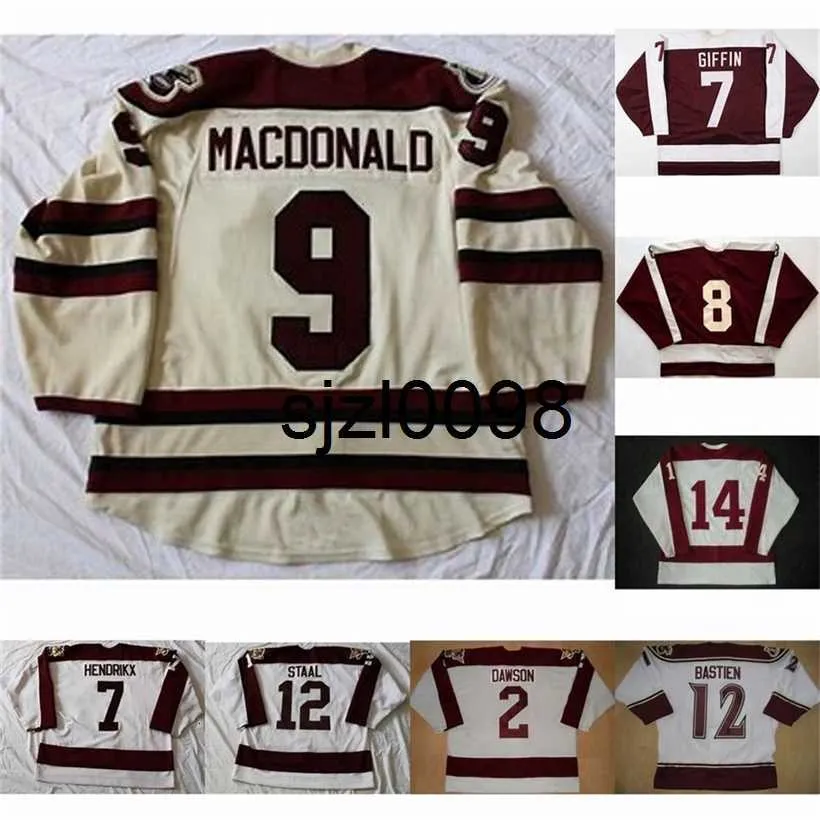 Sj98 Peterborough Petes 2 Aaron Dawson 8 Tie Domi 19 Steve Yzerman 16 Jack Walchessen 12 Yves Bastien 14 John Druce 7 Rob Giffin Maglie da hockey