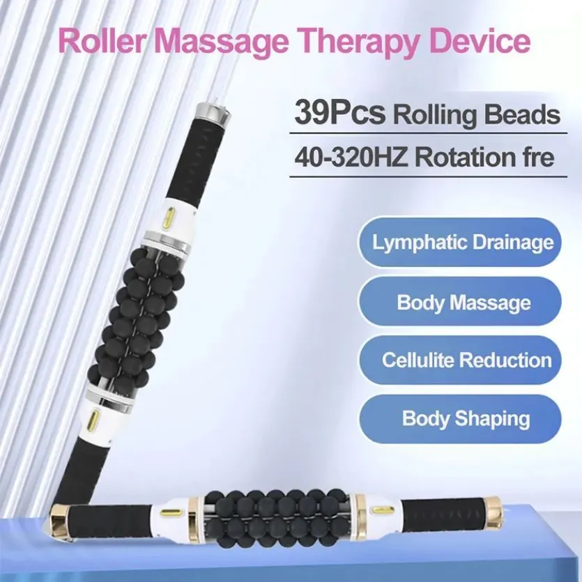 Portable Slim Equipment 360 Degree Rotation Slimming Machine Portable Micro-Vibration Roller Massage Body Sculpt Lymphatic Detoxification Ma