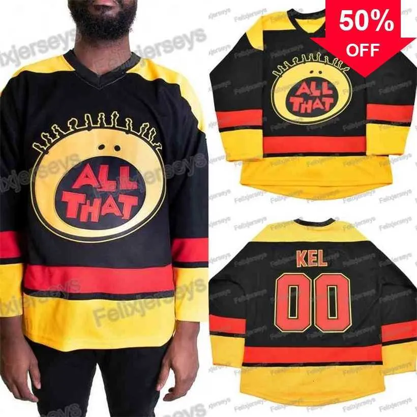 Mag Thr 00 All That Kel Movie Hockey Jersey 100% Borduurwerk Heren Dames Jeugd Hockey Jerseys Goedkope Snelle Verzending