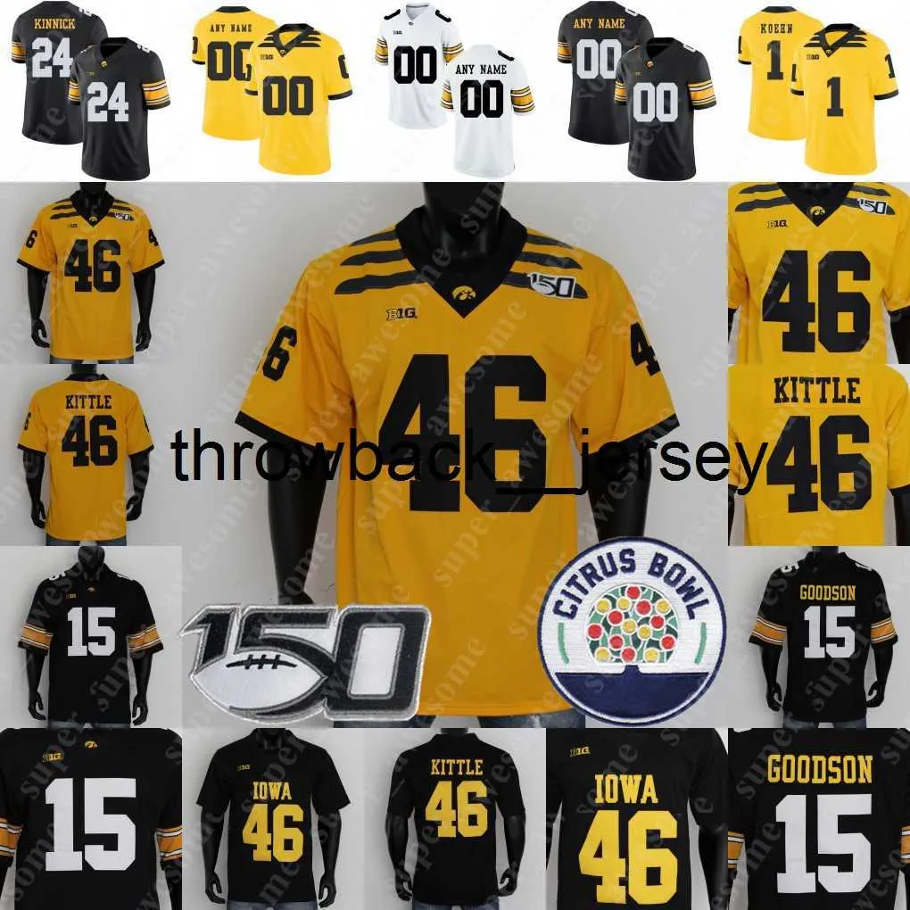 Thr NCAA Iowa Hawkeyes Football Jersey 12 Cade McNamara Cooper DeJean Spencer Petras Jack Campbell Sam LaPorta Riley Moss Seth Benson George Kittle Bob Sanders