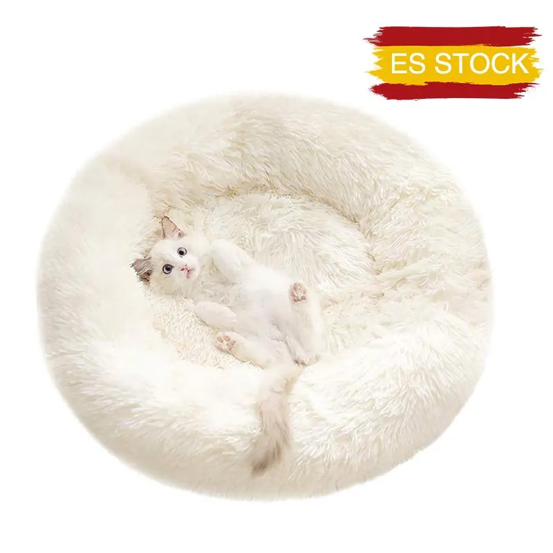 Drager Ronde Pluche Hondenmand Mand Donut Kattenmand Winterkennel Warme Slaapzak Kattenhuis Nest Zacht Huisdierkussen voor Middelgrote Honden