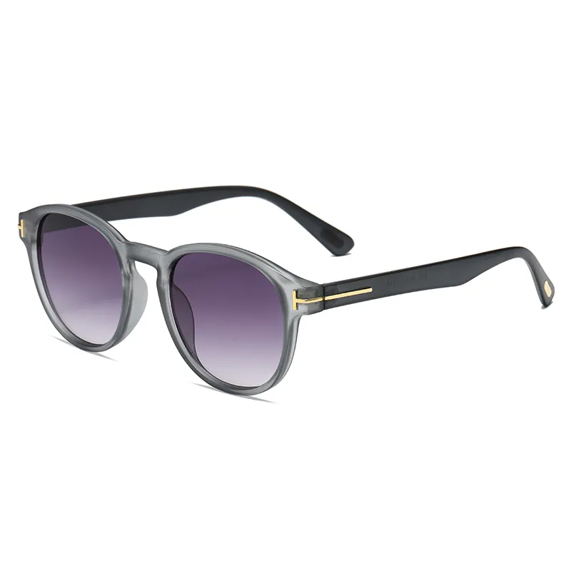 Tomsford TF Retro Leopard Print UV Resistant Round Sunglasses