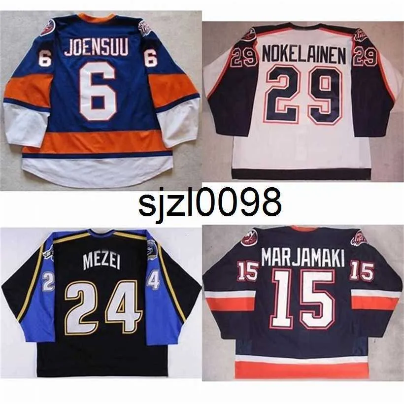 Sj98 Bridgeport Sound Mens 29 Petteri Nokelainen 6 Jesse Joensuu 24 Branislav Mezei 6 Joel Bouchard 15 Masi Marjamaki Hockey Jerseys