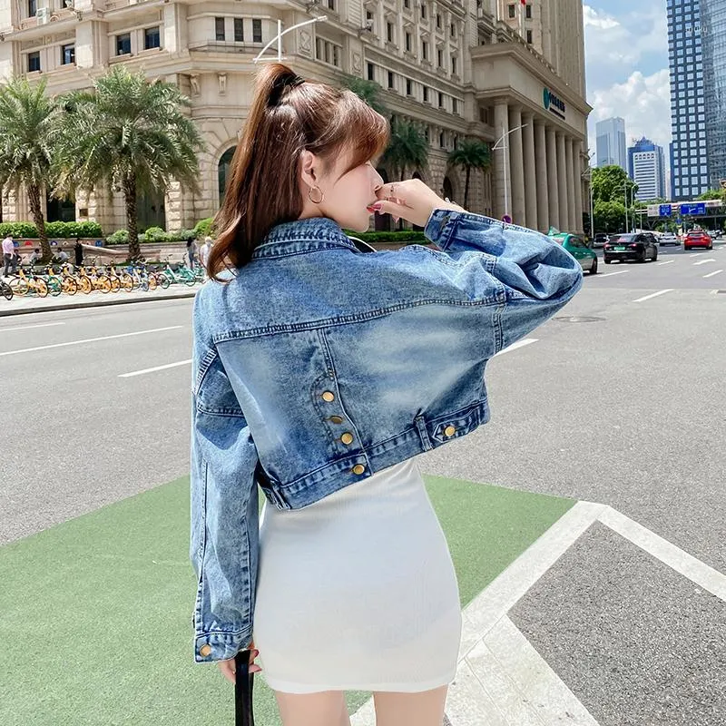 Short denim top jacket for girls