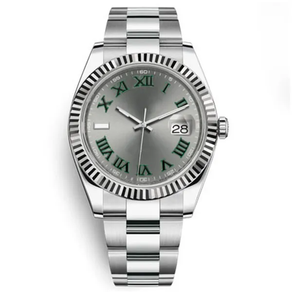 Reloj Trusty Relojes para hombre Rodio Wimbledon Verde menta 41 mm Relojes de movimiento automático 2813 Reloj de hombre de acero inoxidable Con caja de papeles relojes reloj montre de luxe