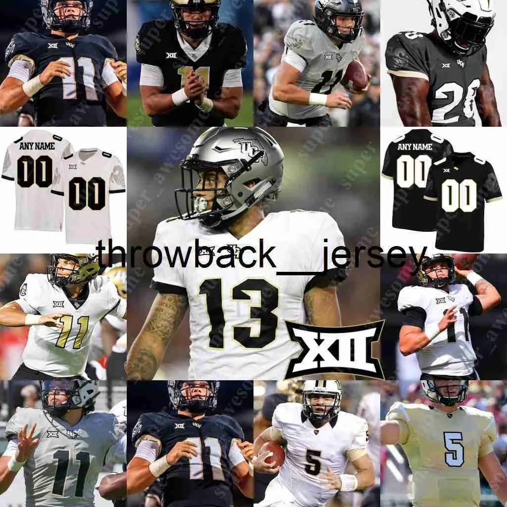 Camisa de futebol Thr UCF Knights Ricky Barber Derek Gainous Tatum Bethune Eriq Gilyard Jon Powell Corey Thornton Big Kat Bryant Stephon Zayas Kalia Davis Zamari Maxwe