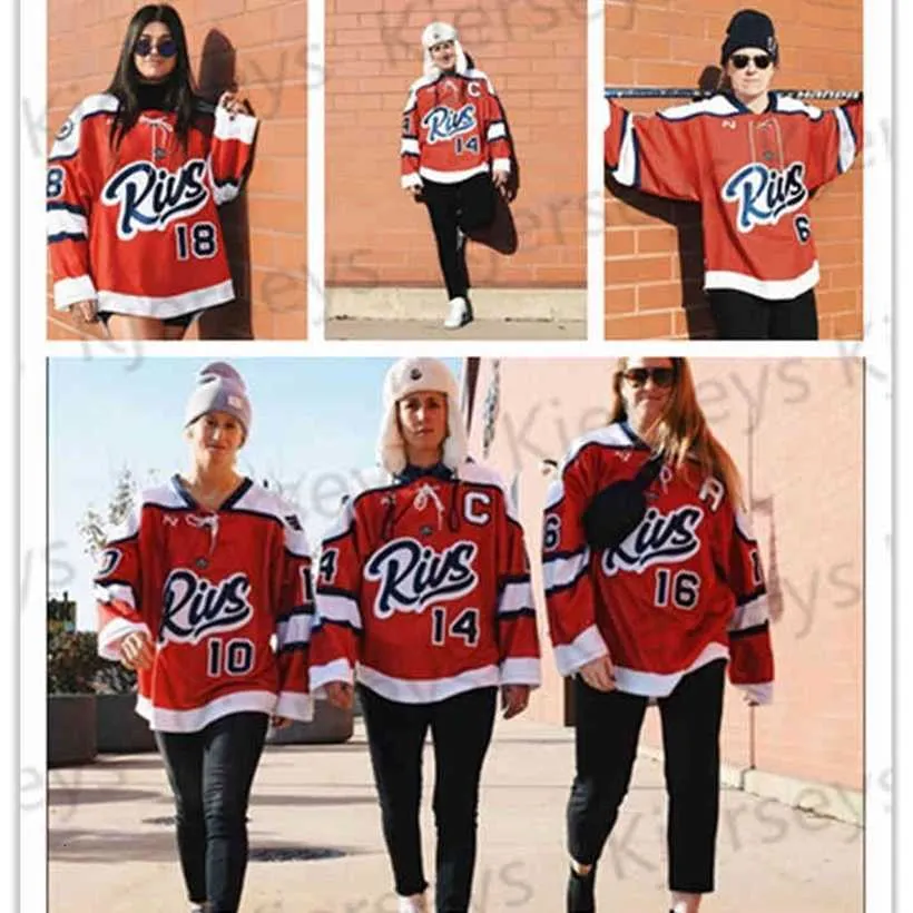 C2604 Custom Metropolitan Riveters Hockey jersey 14 packer 4 janiga 10 cornine 22 olno 6 Maclaine Embroidery good quality