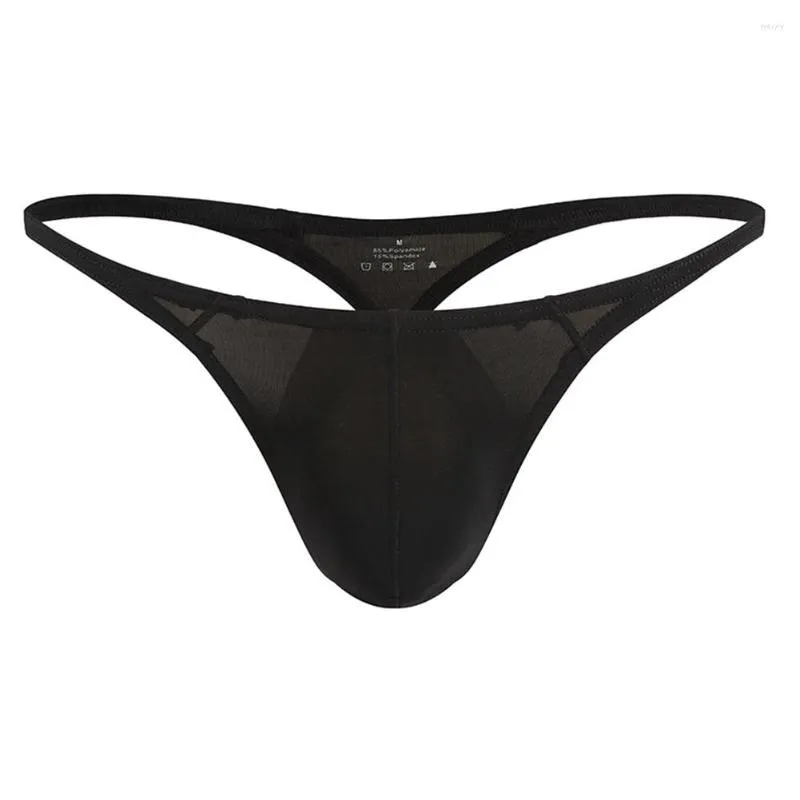 Underpants Men Sexy Penis Pouch G-string Soft Underwear T-back Thongs Male Backless Panties Breathable Bikini Briefs Knickers