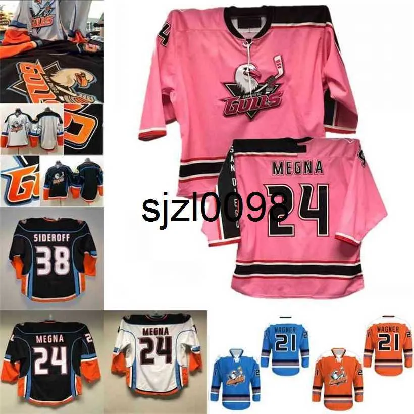 Sj98 CeoSan Diego Gulls Trikot 19 TERRY 24 MEGNA 38 THOMAS 3 WIDEMAN 41 STOLARZ 25 CARRICK 29 COMTOIS 7 OLEKSY 21 WAGNER 20 Ritchie 15 Sorensen