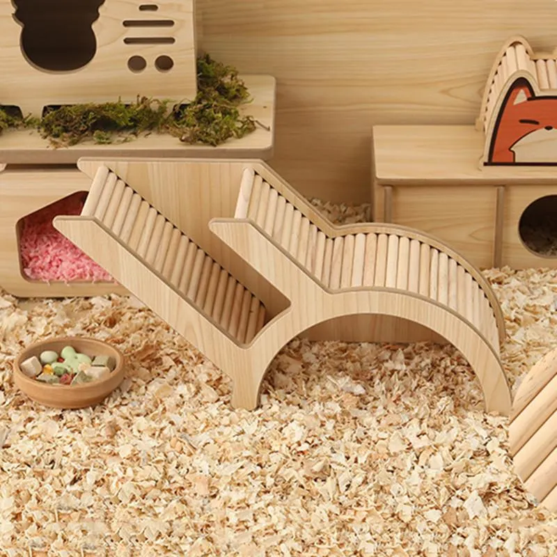 Kafes Ahşap Hamster Tüneli Hamster Peeping House Hamster Oyuncak Hamster Kafesi Peyzaj Malzemeleri Hamster Aksesuarları Hamster Sığınağı