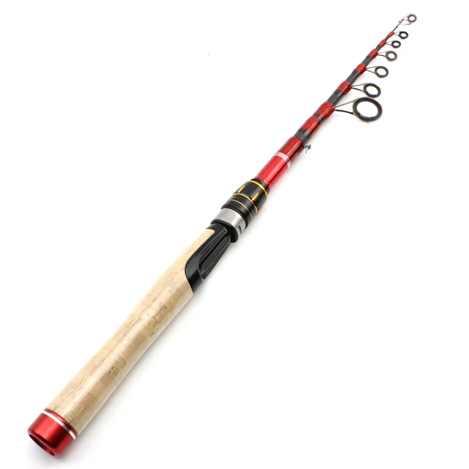 Boat Fishing Rods 1.6m 1.8m 2.1m 2.4m 2.7m lure rod Carbon Fishing Rod Telescopic wooden handle Spinning Fishing Rod Travel Fishing Tackle 230603