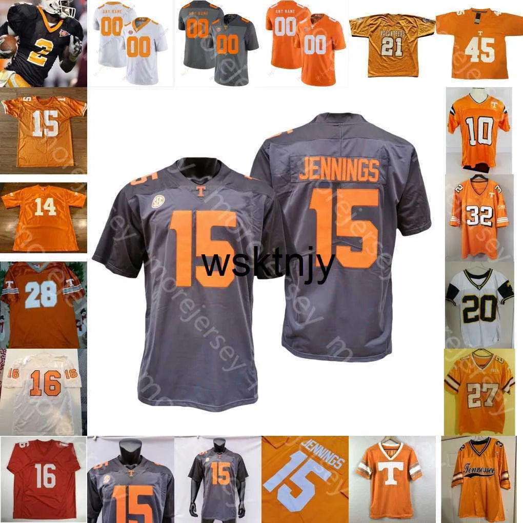 Wsk Tennessee Volunteers Football Jersey NCAA College Joe Milton III Bru McCoy Walker Merrill Flowers Banks Grey Kamara Witten White Berry Peyton Manning Hendon Hoo