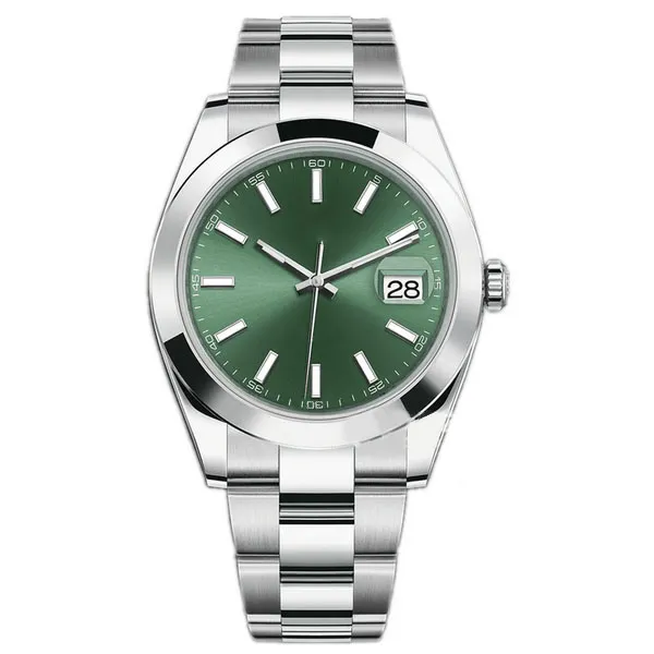 Trusty Watch Mens Watch 41 -мм автоматические 2813 Движение наблюдает за Rhodium wimbledon Mint Green из нержавеющей стали, часы Lady Watch с коробками Montre de Luxe