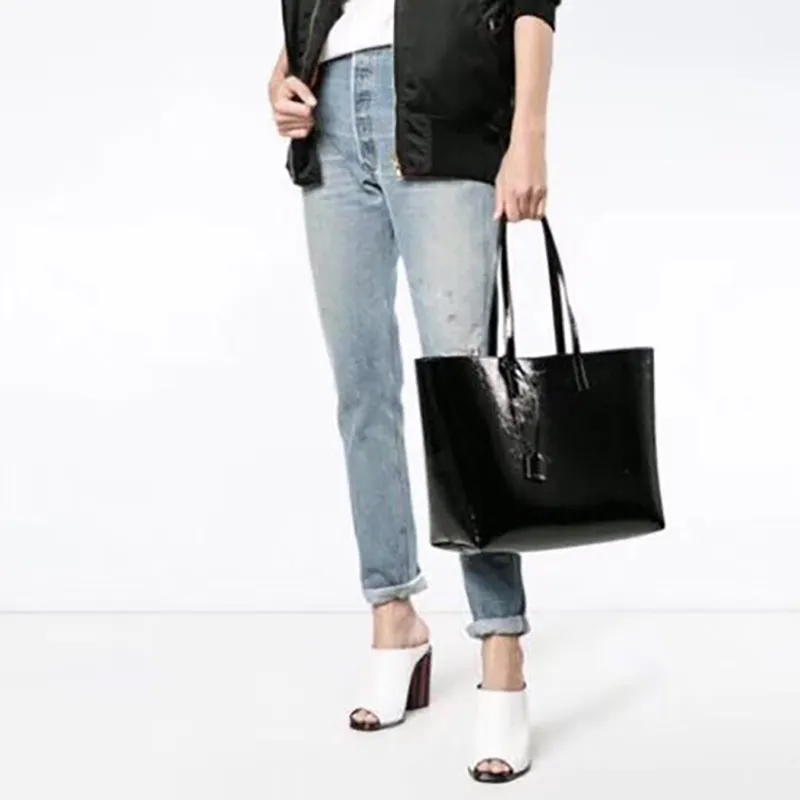 Sacs à main de haute qualité pour femmes, fourre-tout de styliste, sacs à bandoulière de marque mignons, fourre-tout avec 2 sangles, sacs de courses pour maman, grande capacité, sac à main noir