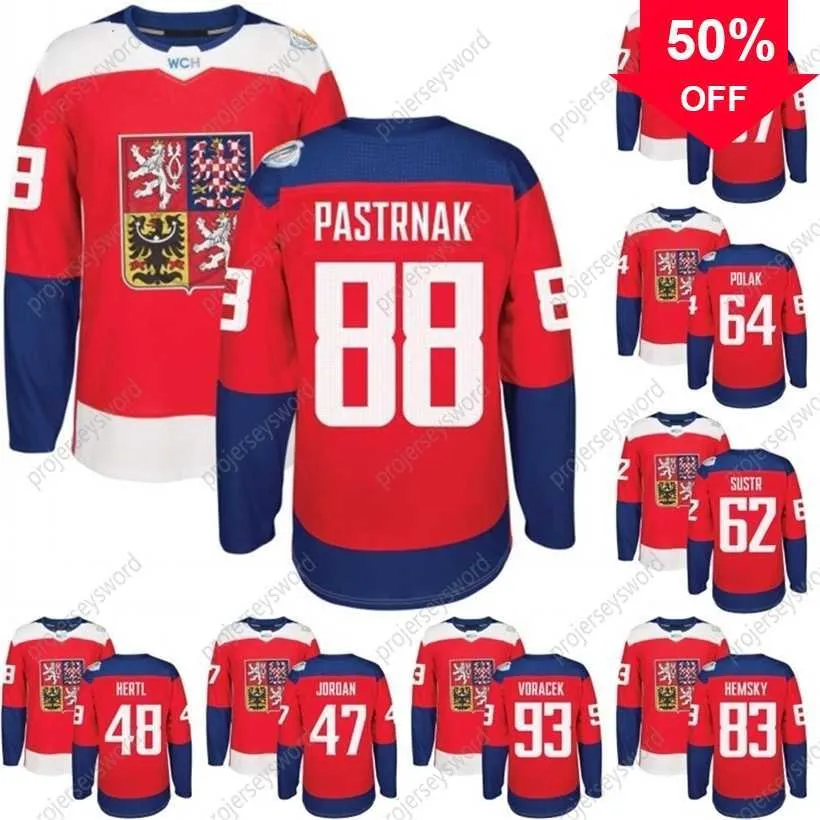 MAG MIT 2016 World Cup of Hockey Czech Republic Team Jersey WCH David Krejci 48 Tomas Hertl 67 Froleik 93 Voracek 17 Sobotka 6 Kempny 88 Pastrnak