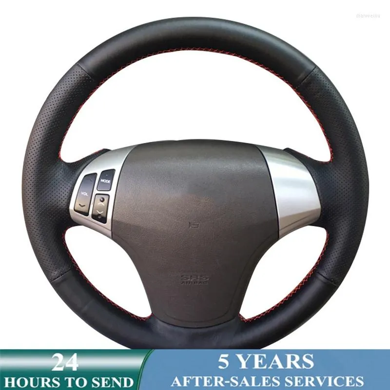 Pokrywa kierownicy dostosowane okładka samochodowa ręczne szycie nie-poślizgowe akcesoria ze skóry mikrofibry dla Elantra 2008 2000 2010