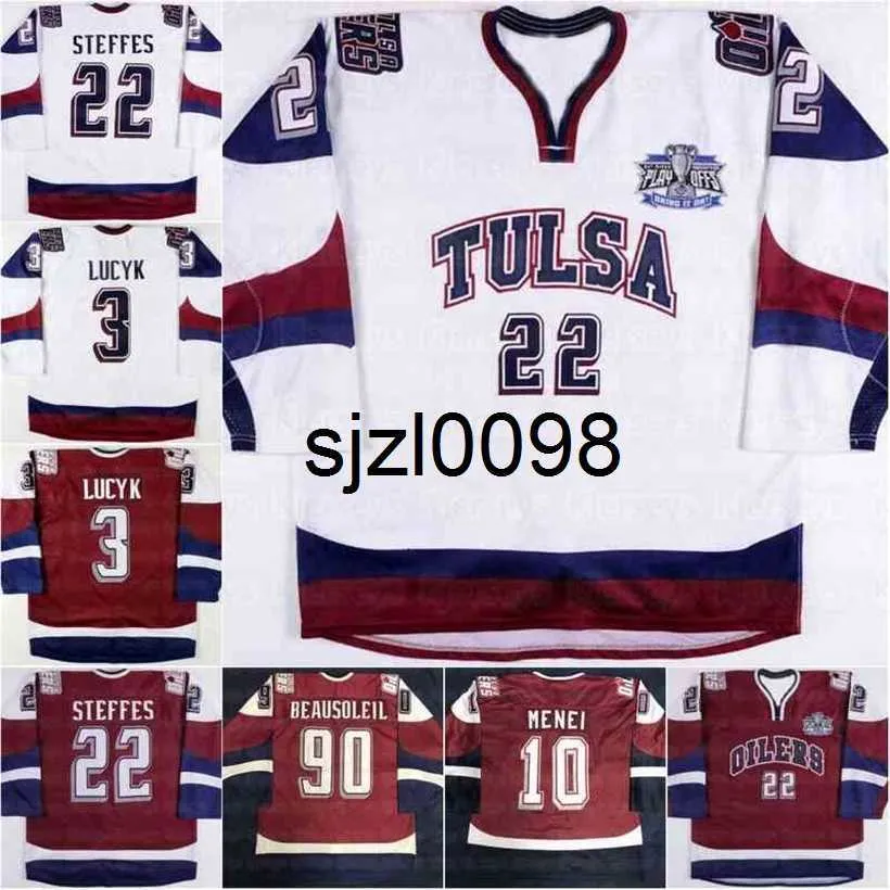 Sj98 Ceo22 Gary Steffes Tulsa Oilers Hockey Jerseys Luke Lucyk Ryan Menei Anthony Battaglia Michel Beausoleil Cramer Ben Gordon Retro Jersey