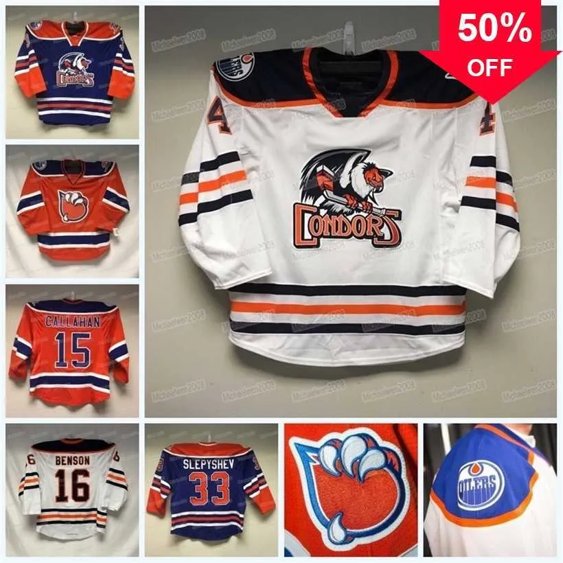 Mag Mitness Custom Bakersfield Condors Ahl Hokey Jersey Seth Griffith Cooper Marody Adam Cracknell Philip Broberg Raphael Lavoie James Hamblin