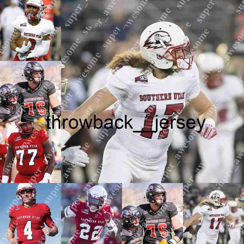 Thr NCAA Southern Utah Football Jersey Justin Miller Karris Davis David Moore III Phillip Brown Isaiah Williams Ethan Bolingbroke Stanley Jayden Clark Tyler Skidmo