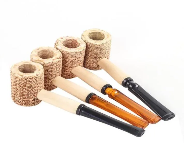Corn Cob Pipe Disposable Natural Corncob Herb Tobacco Hammer Spoon Cigarette Filter Pipes Tools