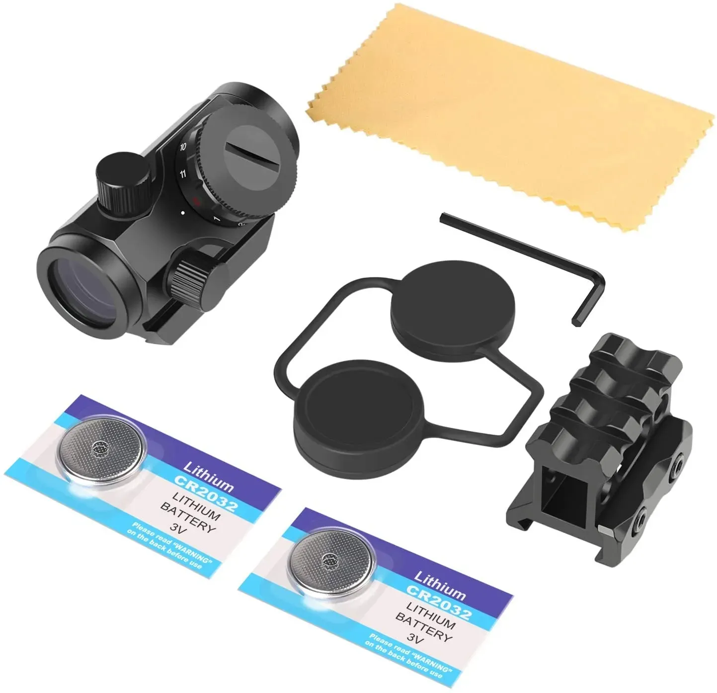 1x20 RDS-25 Red Dot Sight 4 MOA Red Dot Gun Sight Zielfernrohr für 20mm Schiene mit 1 zoll Riser Mount Airsoft Jagd Zubehör