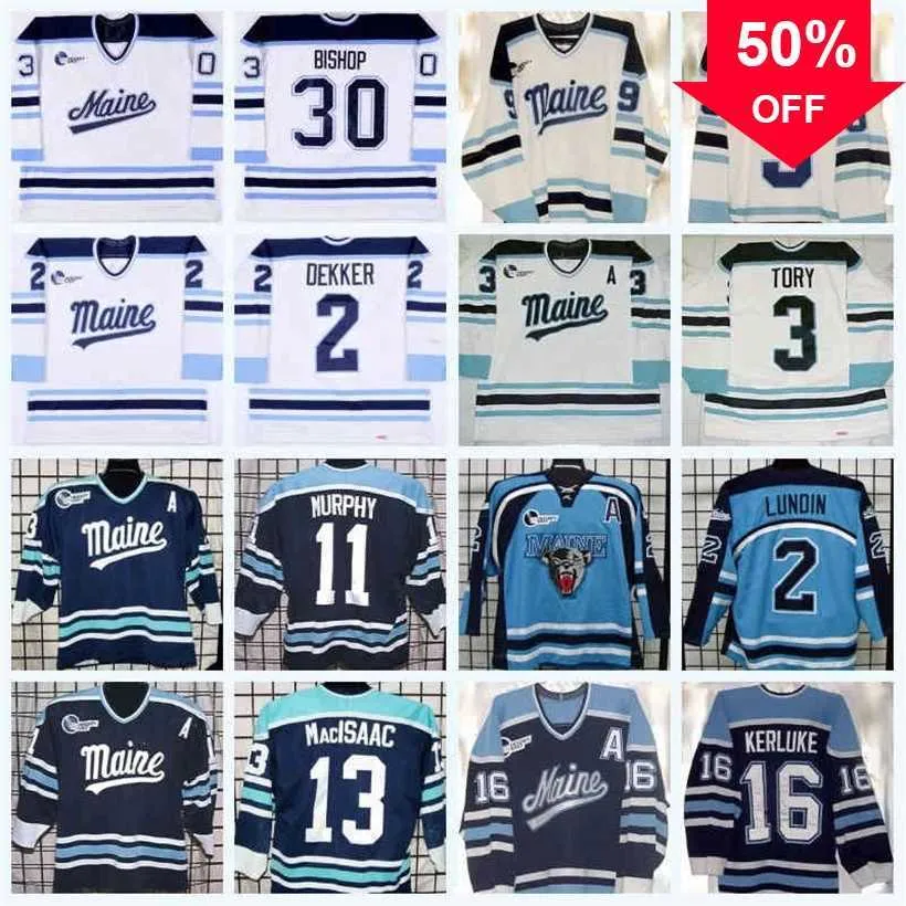 Mag C202 9 Paul Kariya University of Maine Game Worn Jersey 30 Ben Bishop 11 Dan Murphy 2 Jason Dekker 22 John Massara 16 Dan Kerluke