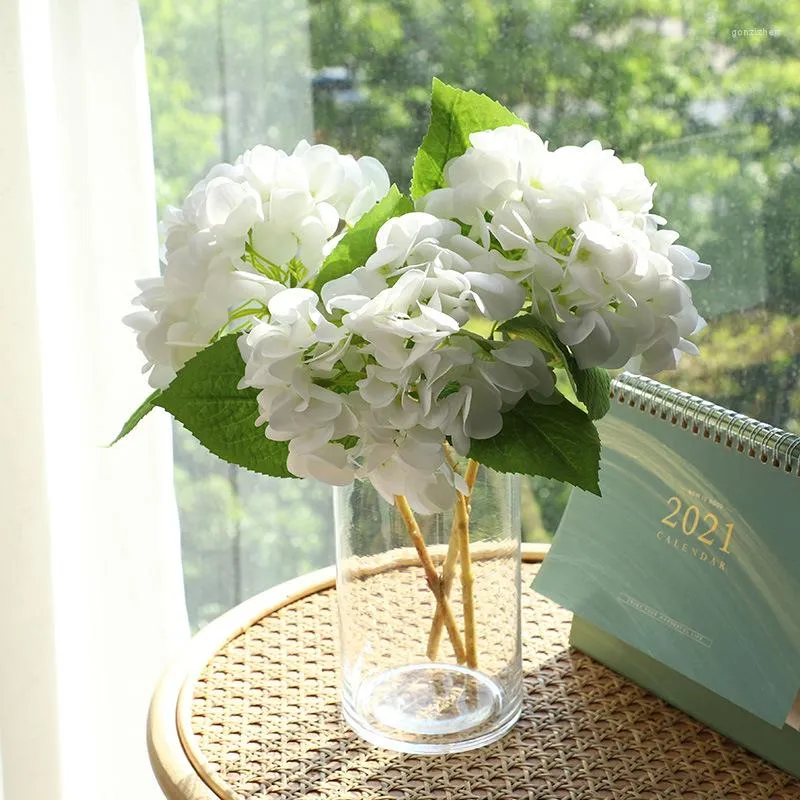 Decoratieve Bloemen Real Touch Silk Ball Hydrangea Kunstmatige Vocht Voor Bruiloft Home Party Gift Bloem