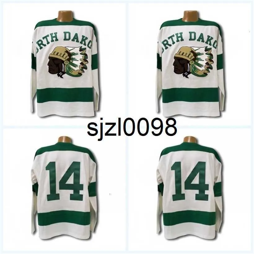 Sj98 1954 North Dakota Sioux Jersey Men's 100% Stitched Fighting Sioux DAKOTA Hockey Jerseys Any Name and Any Number Mix Order
