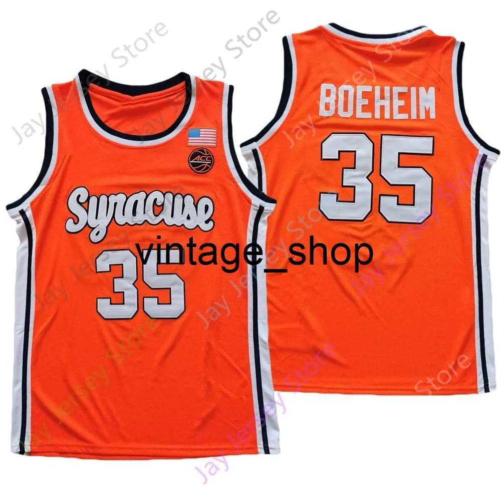 Vin 2021 Nouveau NCAA College Syracuse Orange Basketball Jersey 35 Buddy Boeheim Taille S-3XL